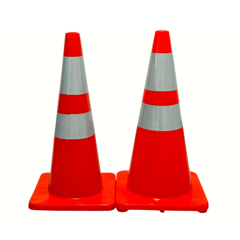 High-Elasticity PVC Traffic Safety Cone na may Opsyonal na Weighted Rubber Base para sa All-Weather Road Control at Hazard Isolation