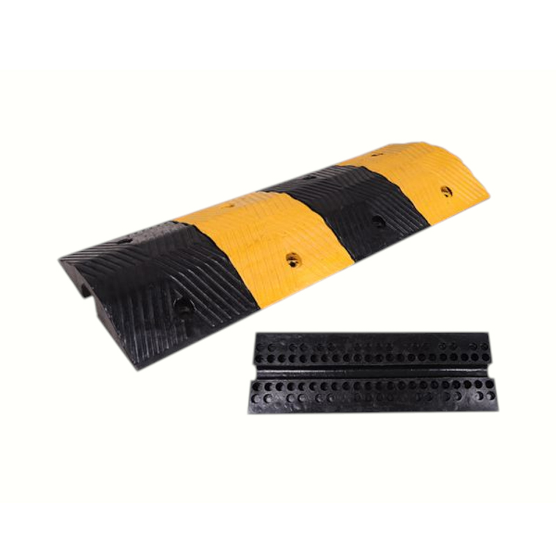 High-Strength Compression Rubber Speed ​​Bump Na May Dual Bottom Cable Channels