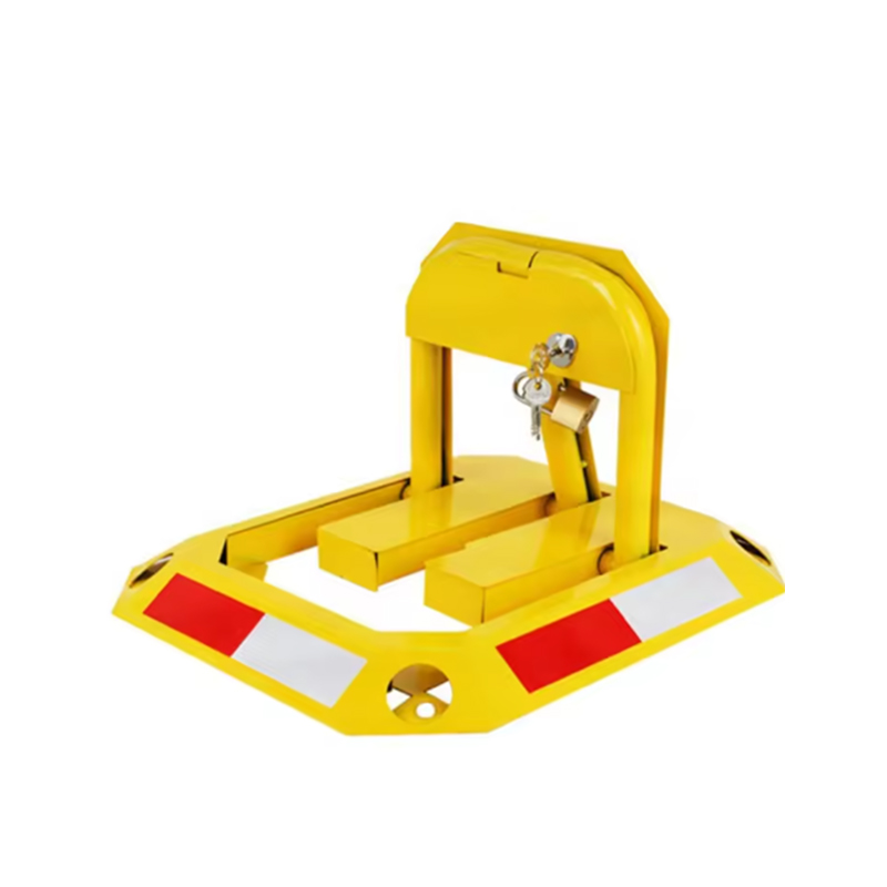 Pula/Dilaw na Kulay ng Babala Heavy-Duty Anti-Pry Anti-Collision Triangular Manual Parking Lock