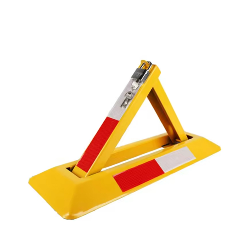Pula/Dilaw na Kulay ng Babala Heavy-Duty Anti-Pry Anti-Collision Triangular Manual Parking Lock
