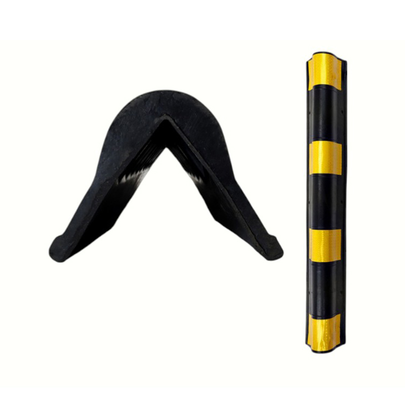 Large-Radius Cushioned Reinforced Rounded Reflective Rubber Corner Protectors