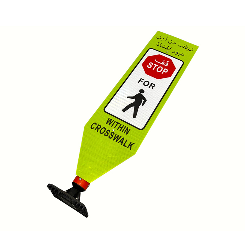 Flexible Traffic Delineator Sign Board na may Impact-Resistant Elastic Base