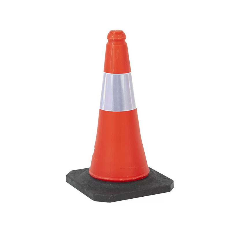 Heavy-Duty Plastic Traffic Cone na may Rubber Base