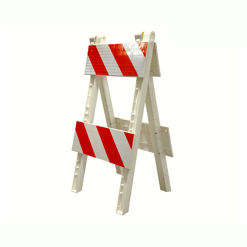 Plastic A-Frame Traffic Barricade na may Engineering-Grade Reflective Panels