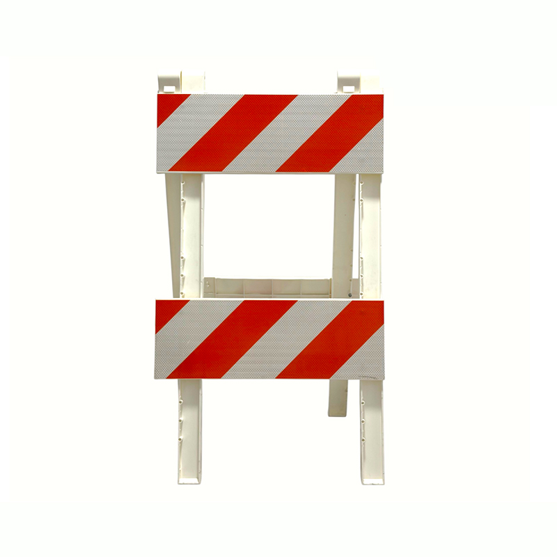 Plastic A-Frame Traffic Barricade na may Engineering-Grade Reflective Panels