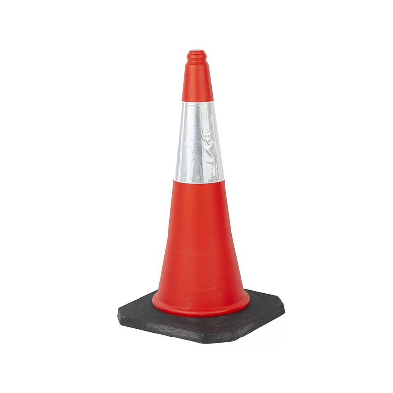 Heavy-Duty Plastic Traffic Cone na may Rubber Base