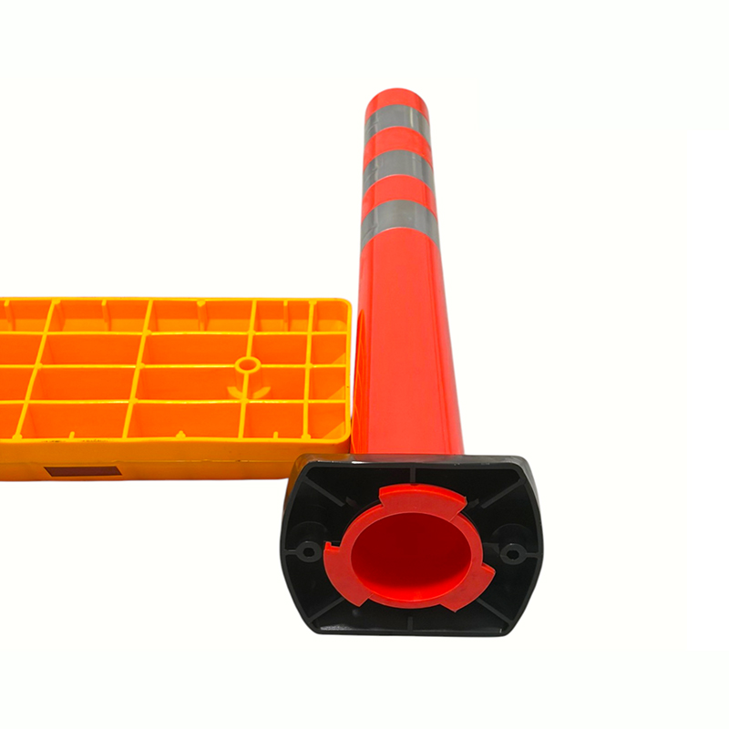 Modular Flexible Delineator Post na may Traffic Lane Separator Curb
