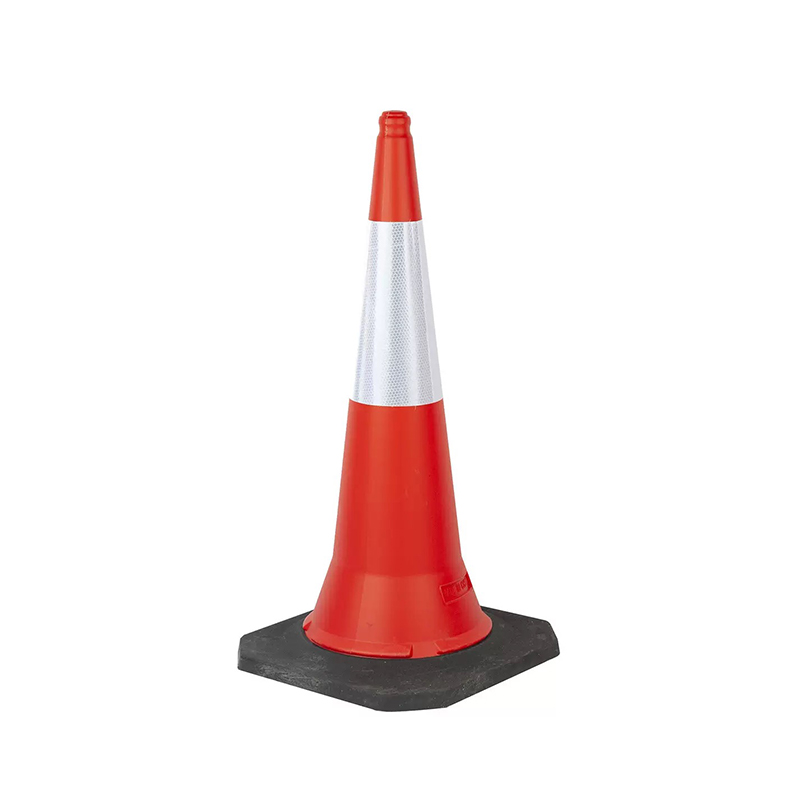 Heavy-Duty Plastic Traffic Cone na may Rubber Base