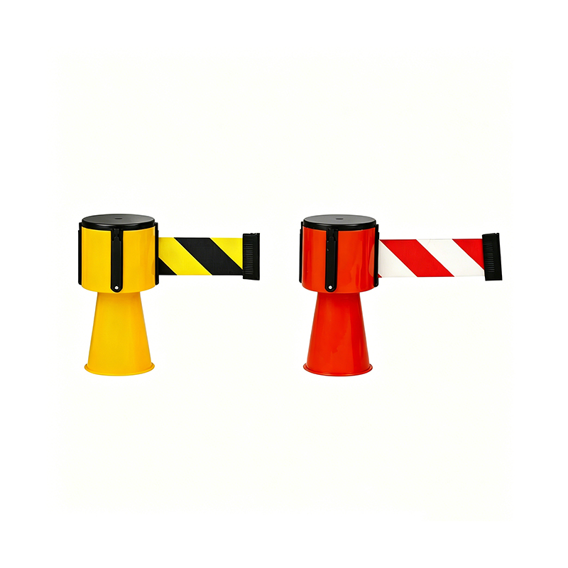 Cone-Top Retractable Belt Barrier na may 4-Way Connection