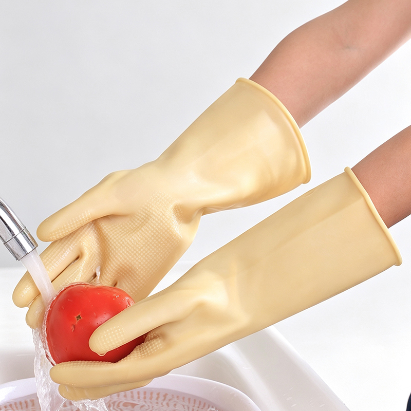 Heavy Duty Acid/Alkali Resistant Latex Rubber Gloves
