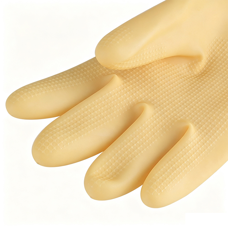Heavy Duty Acid/Alkali Resistant Latex Rubber Gloves