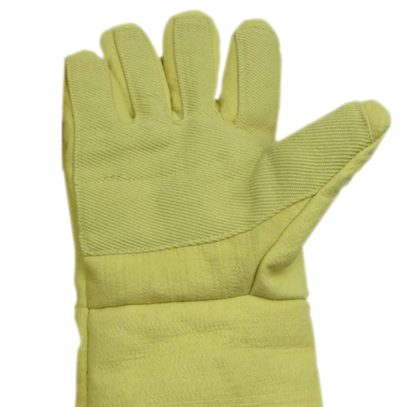 500°C Heat Resistant Aramid 1414 Dense Woven Felt Gloves
