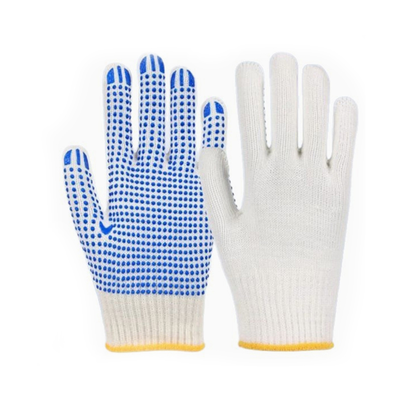 Mga Plastic Dotted Cotton Yarn Work Gloves