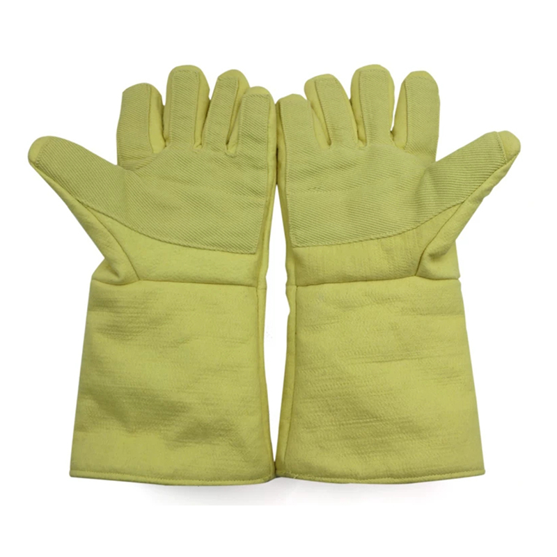 500°C Heat Resistant Aramid 1414 Dense Woven Felt Gloves