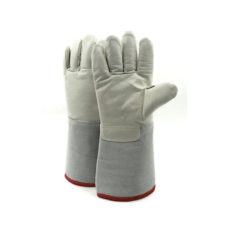 -150 ° C cryo gloves na may balat ng baka