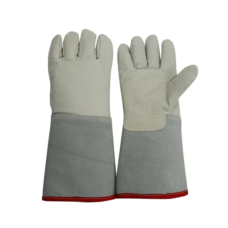 -150 ° C cryo gloves na may balat ng baka