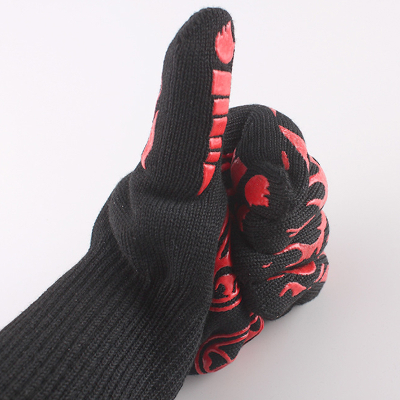 Panlaban sa init na Silicone Barbecue Gloves