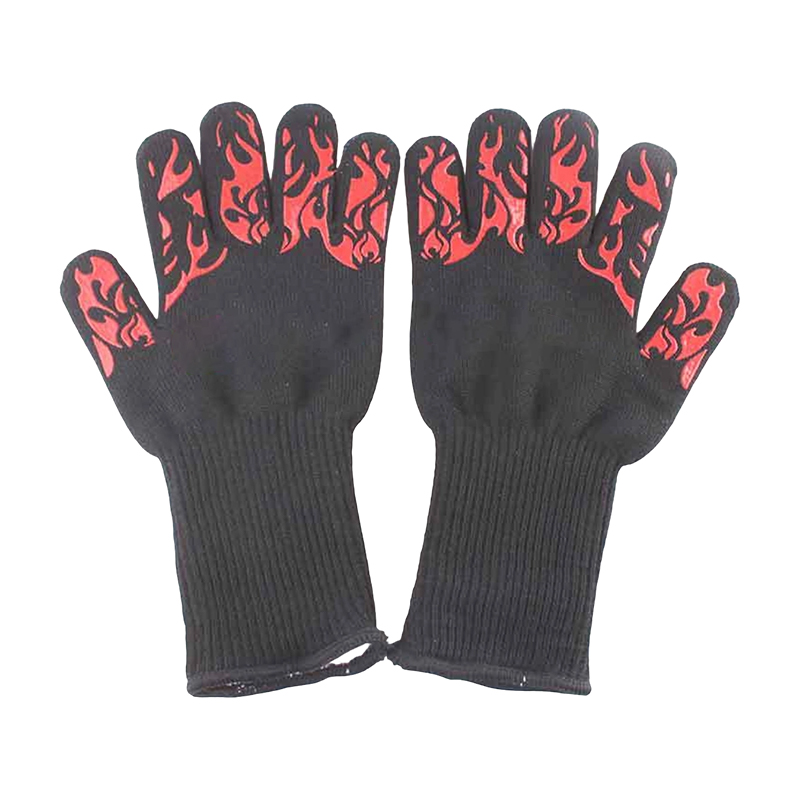 Panlaban sa init na Silicone Barbecue Gloves