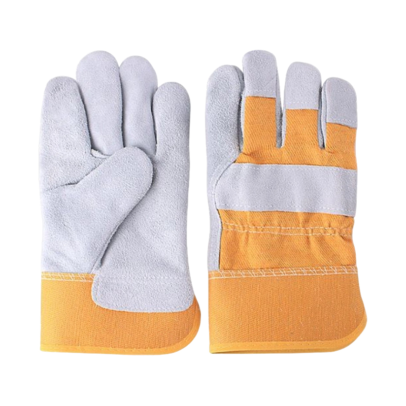 Cow Split Leather Full Palm Work Gloves