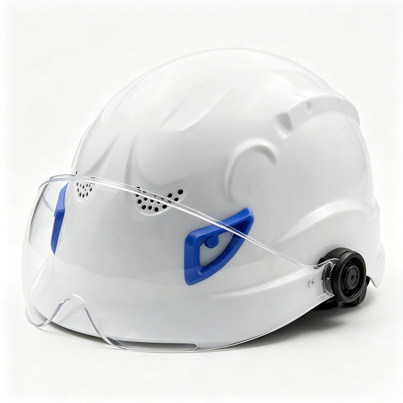 Dual-Purpose ABS Safety Helmet na may Integrated PC Goggles