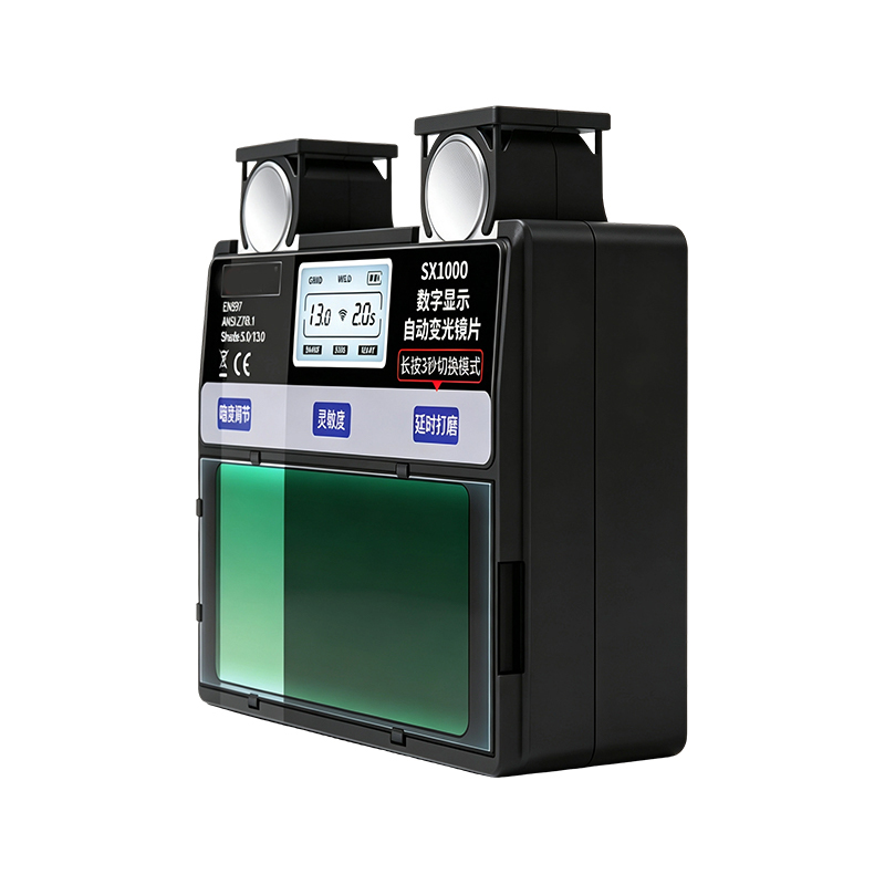 Solar Auto-Darkening Digital Welding Helmet na may Touch Screen Controls