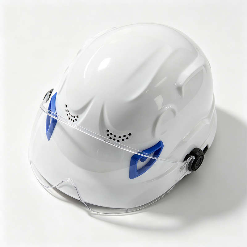 Dual-Purpose ABS Safety Helmet na may Integrated PC Goggles