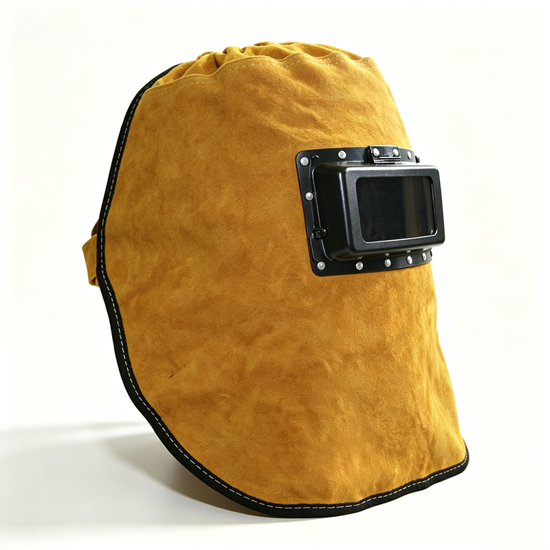 Yellow Cowhide Flip-Up Auto-Darkening Welding Hood
