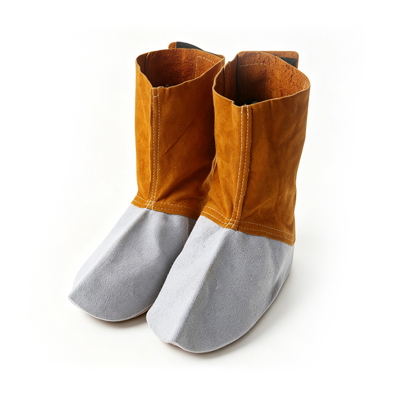Kevlar-Stitched Cow Split Leather Welding Foot Cover