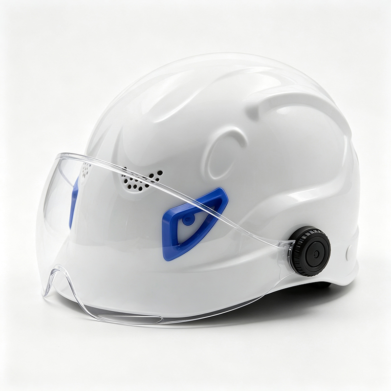 Dual-Purpose ABS Safety Helmet na may Integrated PC Goggles