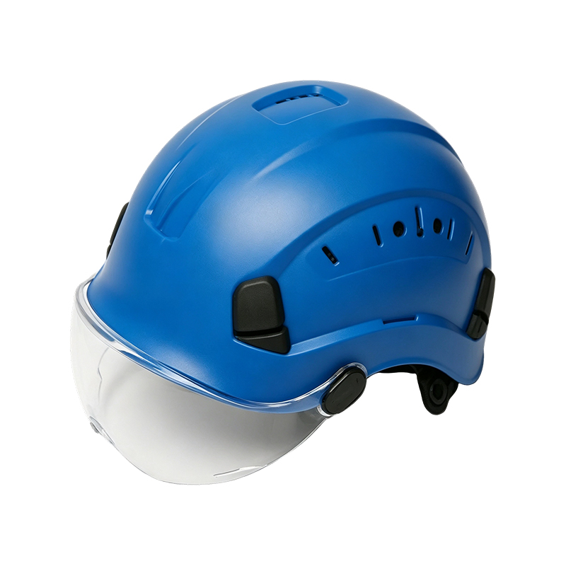 Goggles helmet na may Integrated Retractable Visor