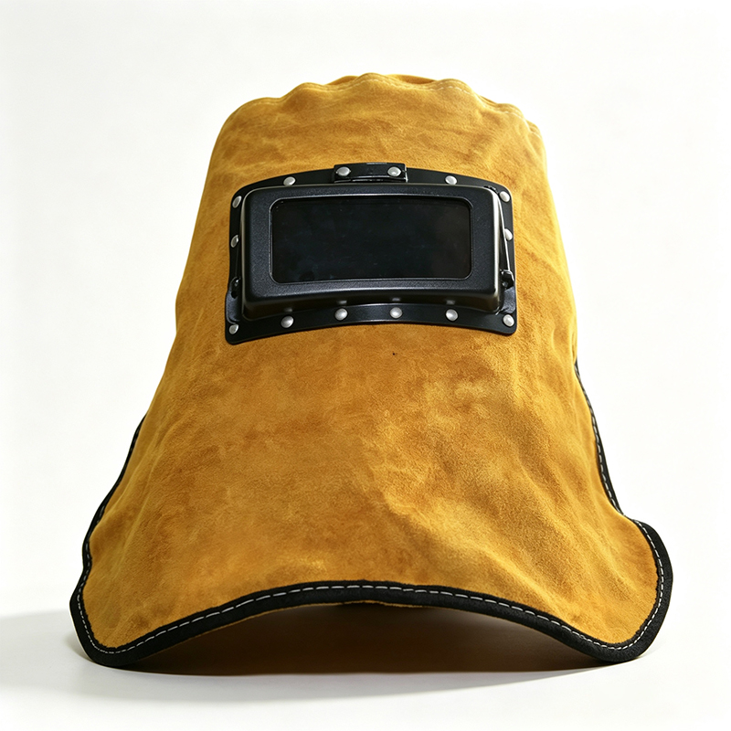 Yellow Cowhide Flip-Up Auto-Darkening Welding Hood