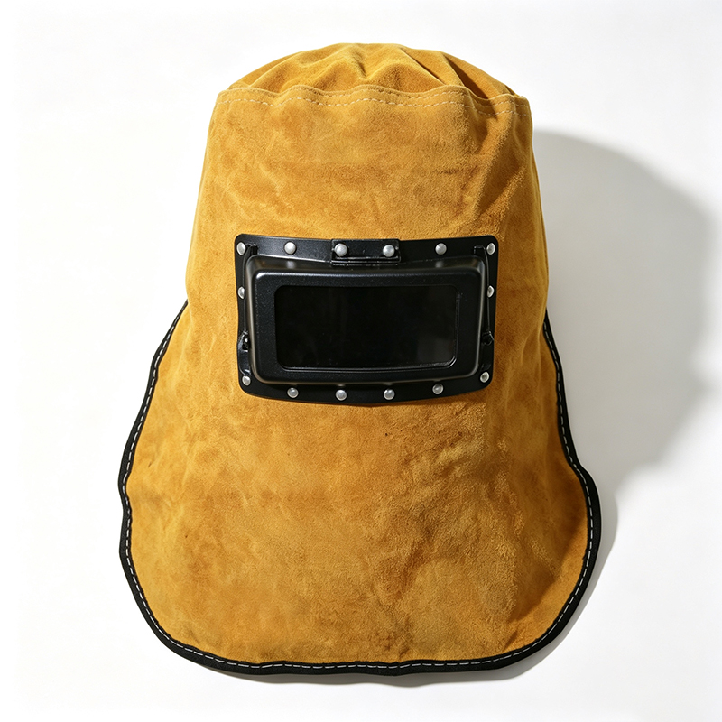 Yellow Cowhide Flip-Up Auto-Darkening Welding Hood