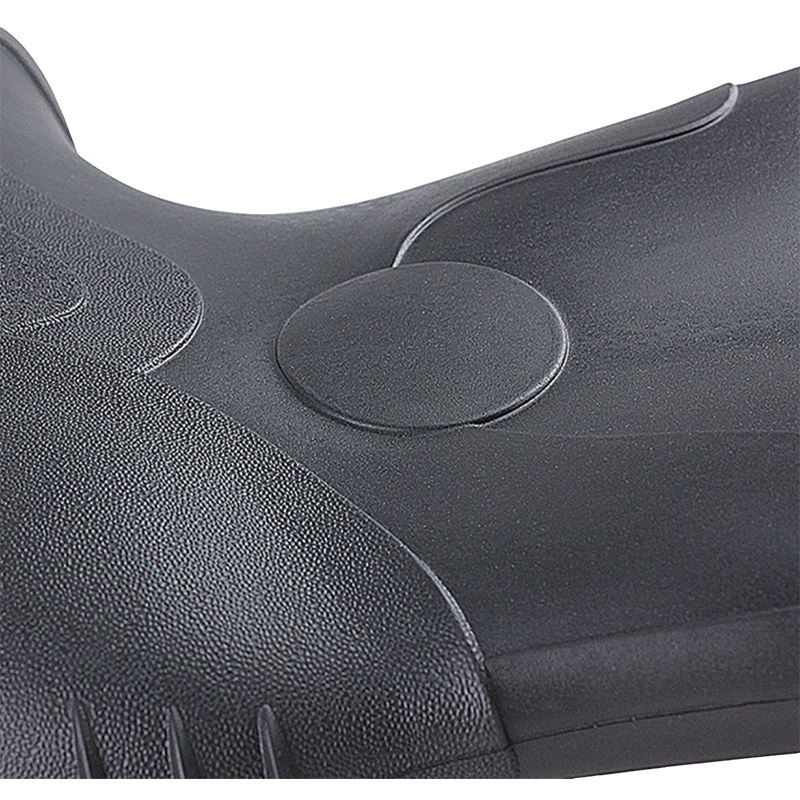 Black Frosted Steel Toe PVC Rain Boots