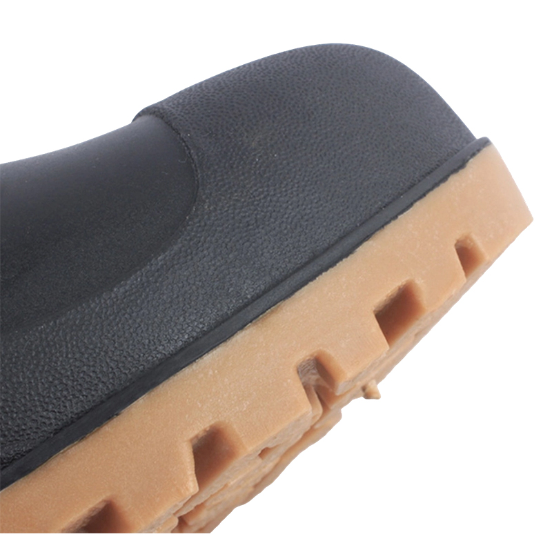 Black Frosted Steel Toe PVC Rain Boots