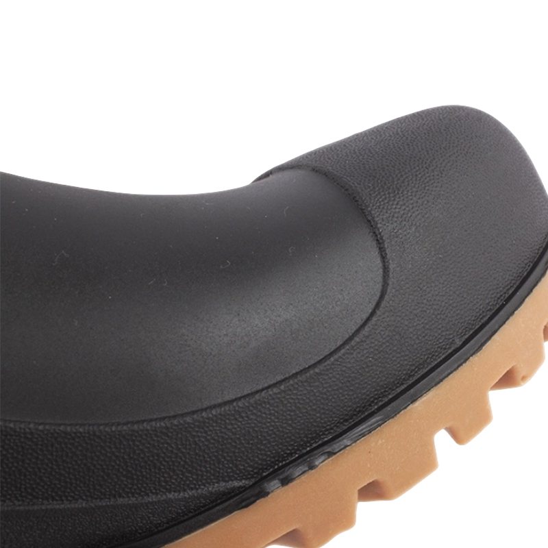 Black Frosted Steel Toe PVC Rain Boots