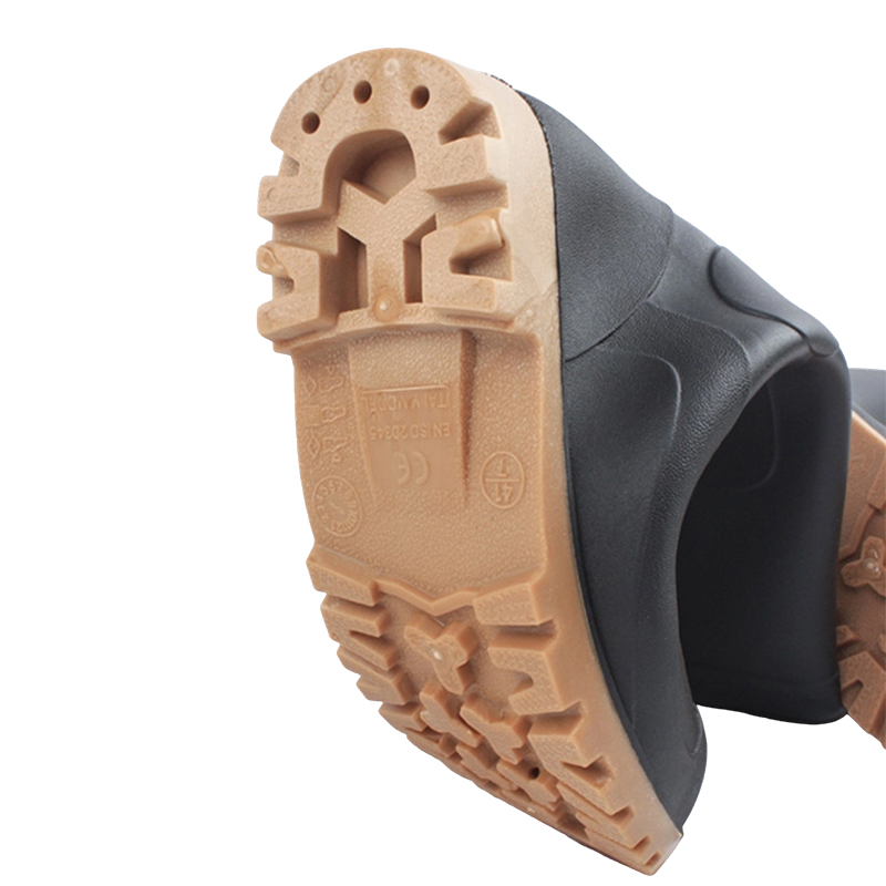 Black Frosted Steel Toe PVC Rain Boots