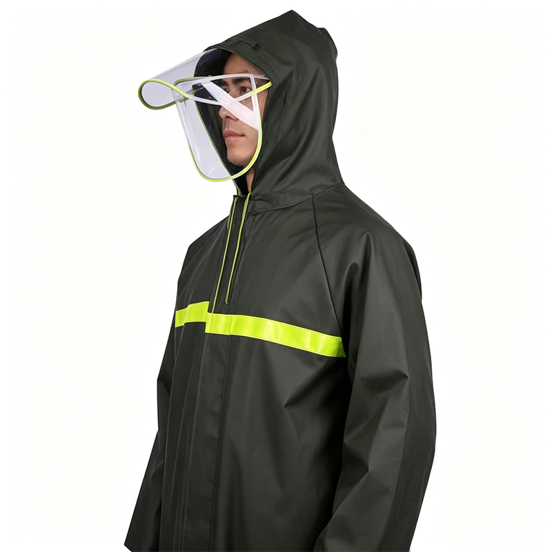 Seamless Welded Long Coat Style Raincoat
