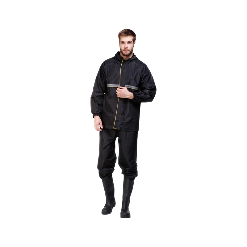 Dual-Layer PVC Reflective Safety Raincoat