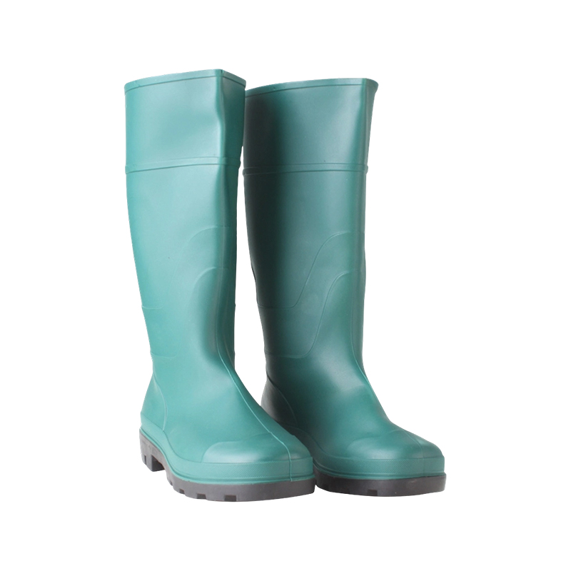 Green Matte Industrial PVC Rain Boots