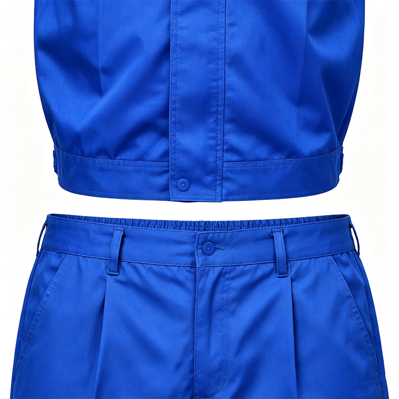 Short-Sleeve Summer Workwear Overalls Set na may Underarm Mesh