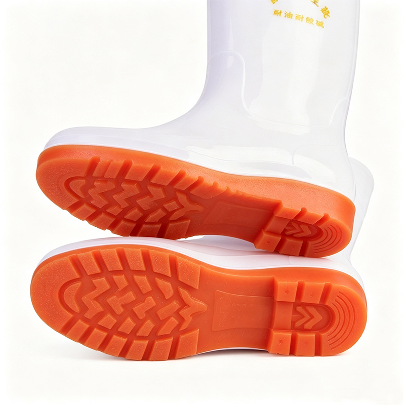 Food-Grade White PVC Rain Boots