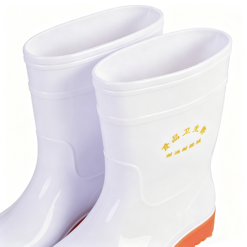 Food-Grade White PVC Rain Boots