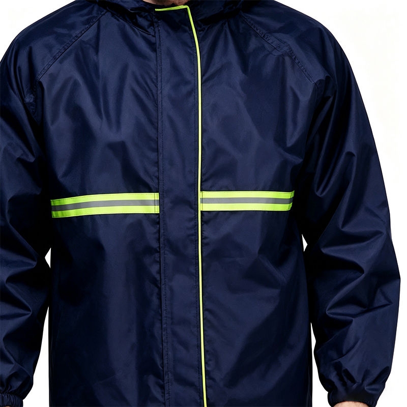 High-Visibility Single Layer Reflective Raincoat