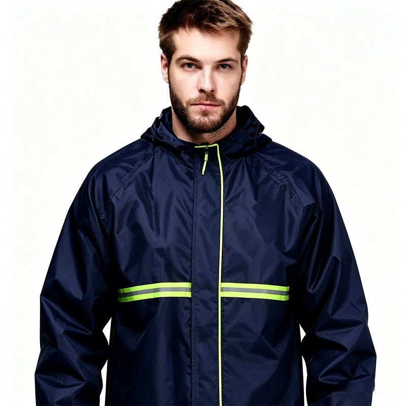 High-Visibility Single Layer Reflective Raincoat