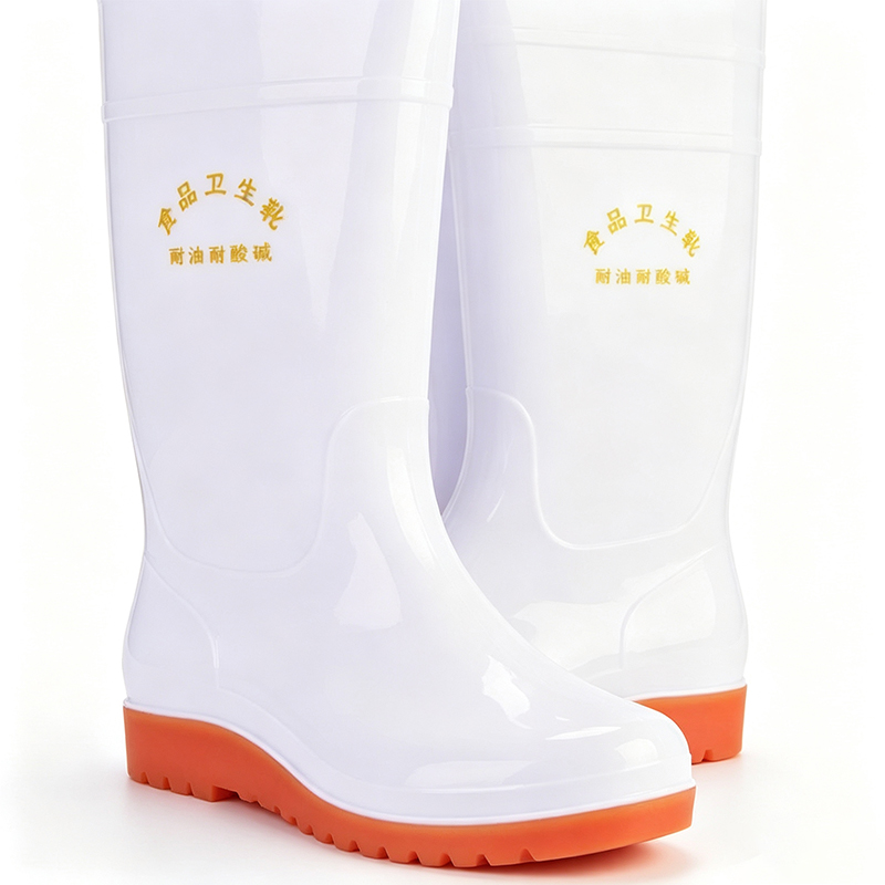 Food-Grade White PVC Rain Boots