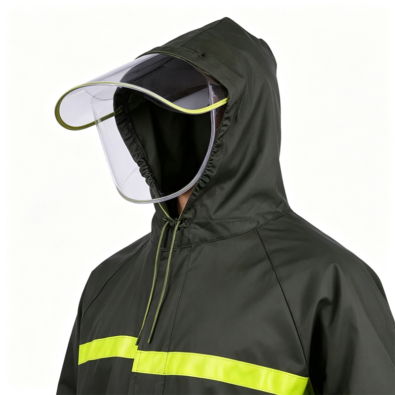 Seamless Welded Long Coat Style Raincoat