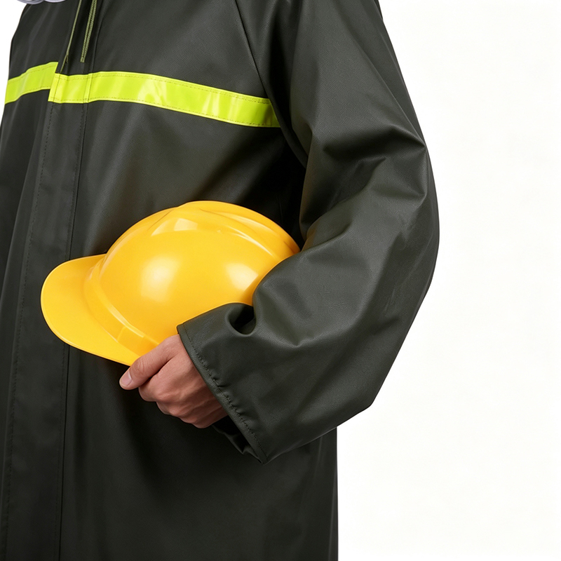 Seamless Welded Long Coat Style Raincoat