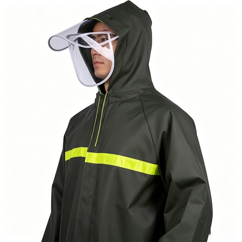 Seamless Welded Long Coat Style Raincoat
