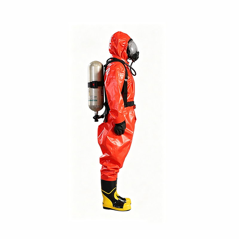 Uri ng Respirator na Semi-Enclose na Chemical Protective Suit