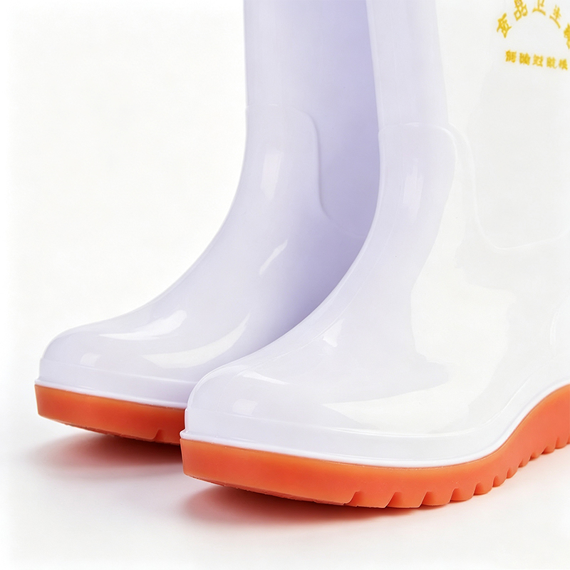 Food-Grade White PVC Rain Boots